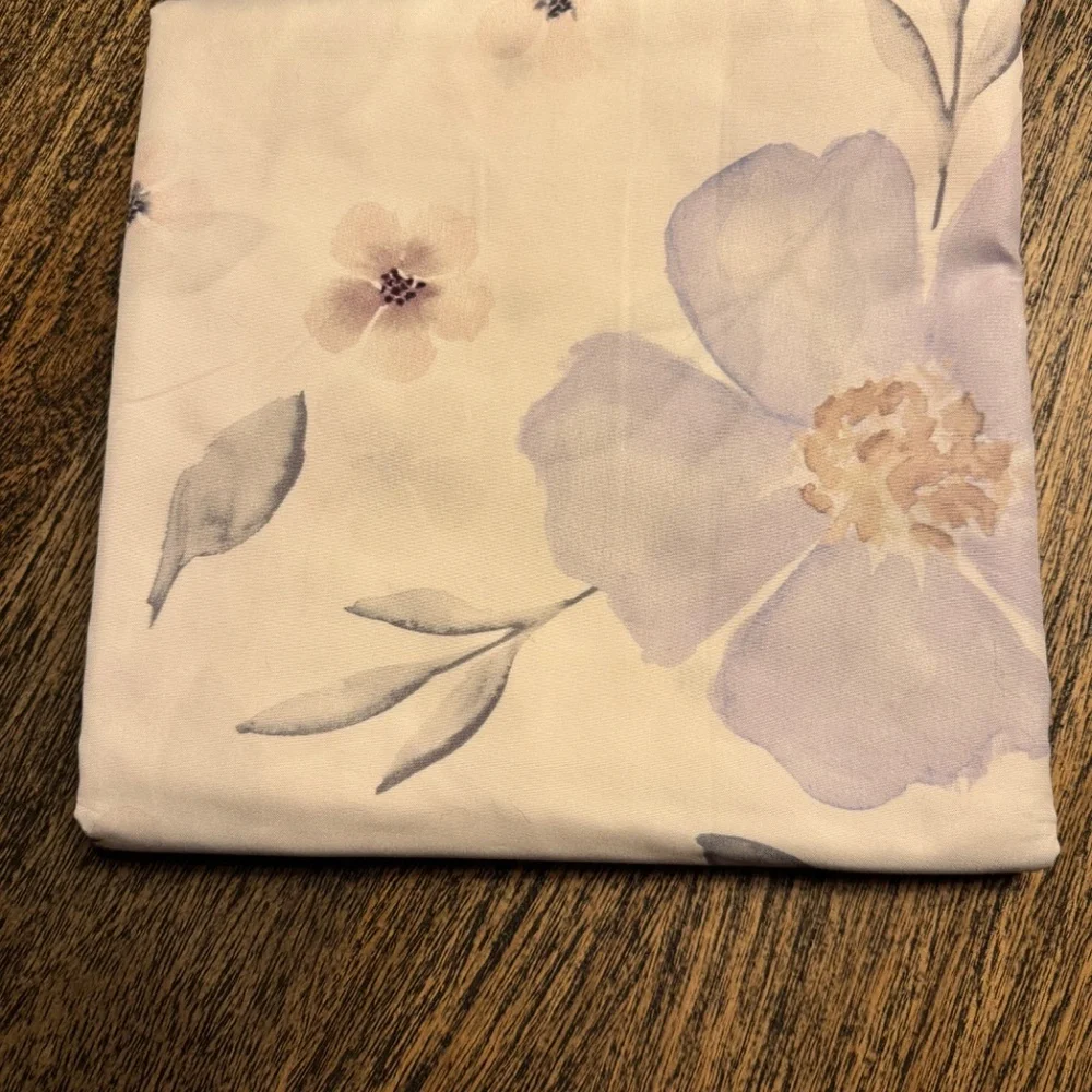 Sweet JoJo Designs Watercolor Floral Lavender And Grey Collection Shower Curtain